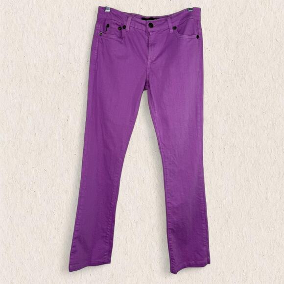 Just Cavalli by Roberto‎ Cavalli Purple Straight Leg Jeans Sz 29 Vintage Y2K - Picture 3 of 8